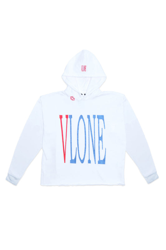 VLONE RED LIPSTICK OG EMBROIDERED HOODIE (white)
